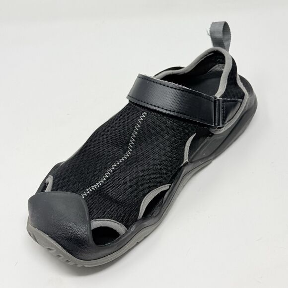 Crocs Swiftwater Mesh Deck Sandals Shoes Mens 10 Black Fisherman Water Comfort main image 6